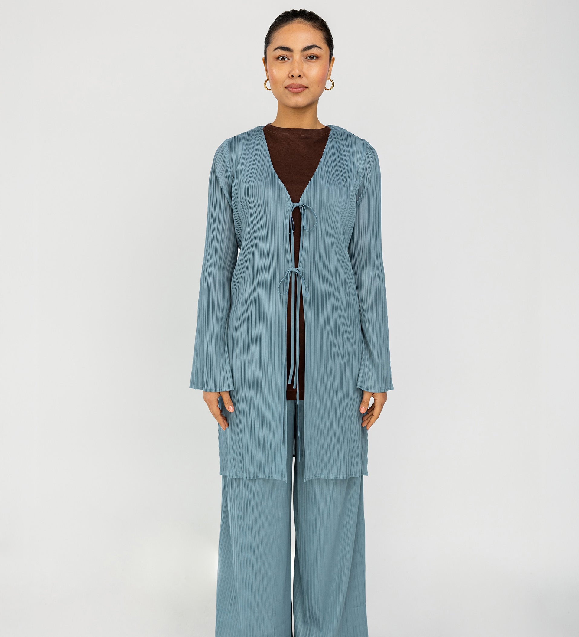 Pleated Cardigan